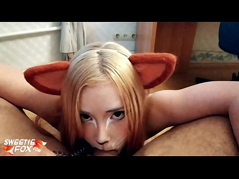 ❤️ Kitsune jibla 'dick u cum f'ħalqha ❤️❌ Video tal-ħakk lilna ️❤